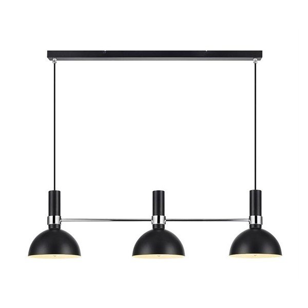 Czarna lampa wisząca z metalowym kloszem Larry – Markslöjd