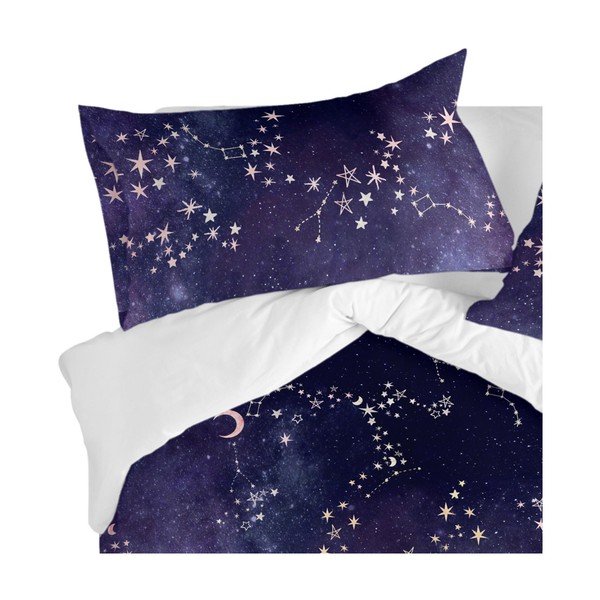 Zestaw 2 bawełnianych dekoracyjnych poszewek na poduszki Happy Friday Basic Ultraviolet, 50x75 cm-image-2