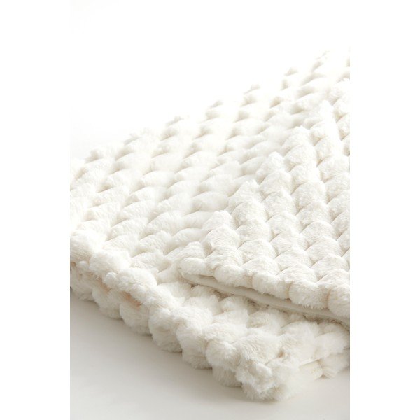 Białobeżowy koc z mikropluszu 130x170 cm Vienne – Light & Living-image-1