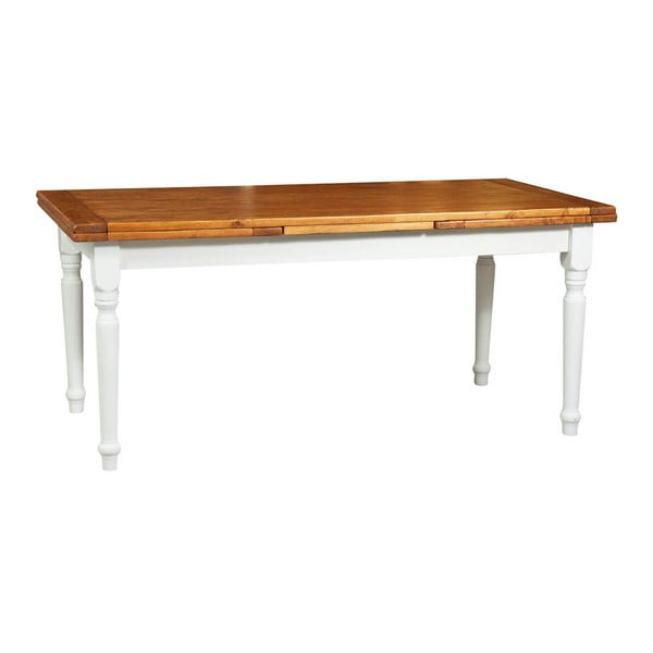 Drewniany stół składany z białą konstrukcją Biscottini Bitta, 180x90 cm