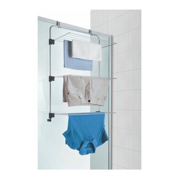 Wisząca suszarka na pranie w kolorze srebra 11 m Gale – Metaltex-image-1