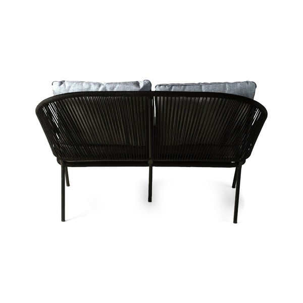 Czarna 2-osobowa sofa ogrodowa Bonami Selection North-image-4
