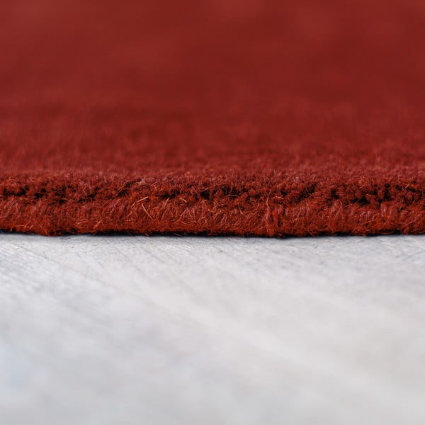 Ceglasty wełniany okrągły dywan tkany ręcznie ø 200 cm Mia Segment – Flair Rugs-image-4