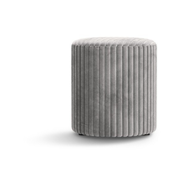 Jasnoszary sztruksowy puf Dia – Micadoni -image-1