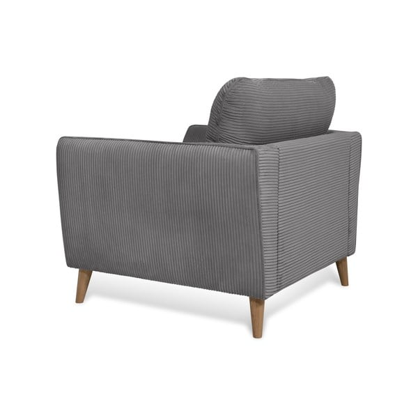 Ciemnoszary sztruksowy fotel Paris – Scandic-image-4