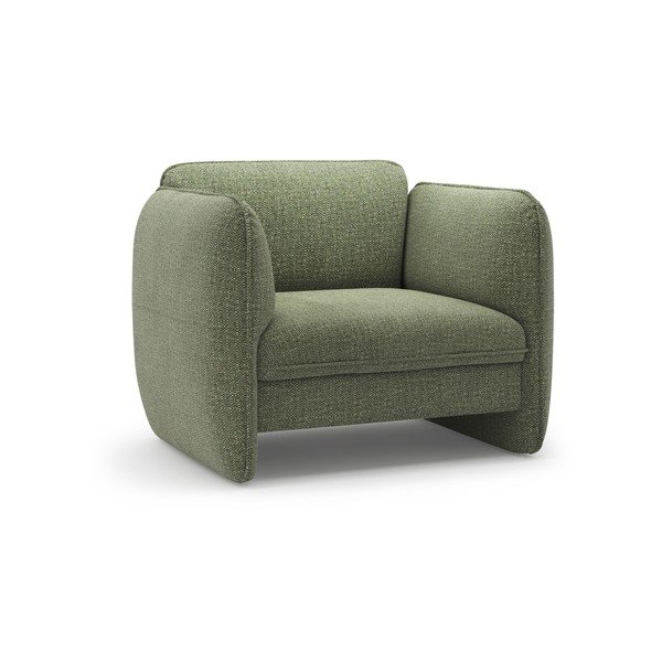 Zielony fotel z tkaniny szenilowej Georgia – Micadoni 