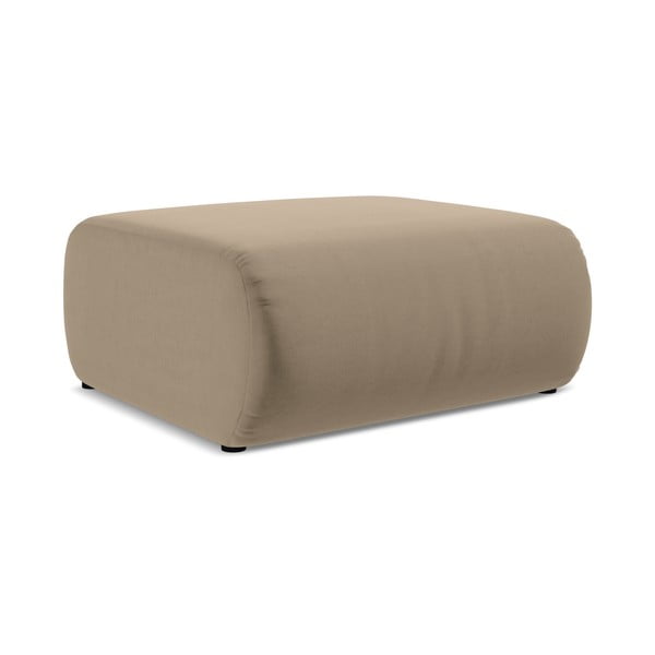 Beżowy aksamitny podnóżek Ekahi – Makamii-image-2