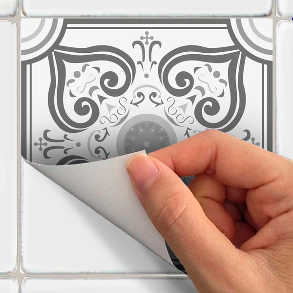 Zestaw 24 naklejek ściennych Ambiance Gythio, 10x10 cm-image-1