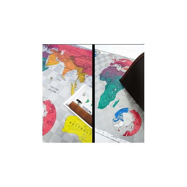 Zielona magnetyczna mapa świata The Future Mapping Company Future Map, 101x58 cm-image-1