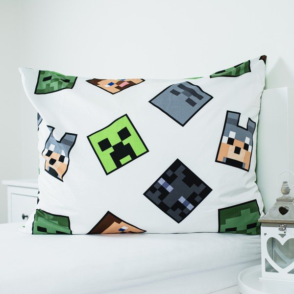 Zielona pościel dziecięca jednoosobowa z mikrowłókna 140x200 cm Minecraft Block Stack – Jerry Fabrics-image-4