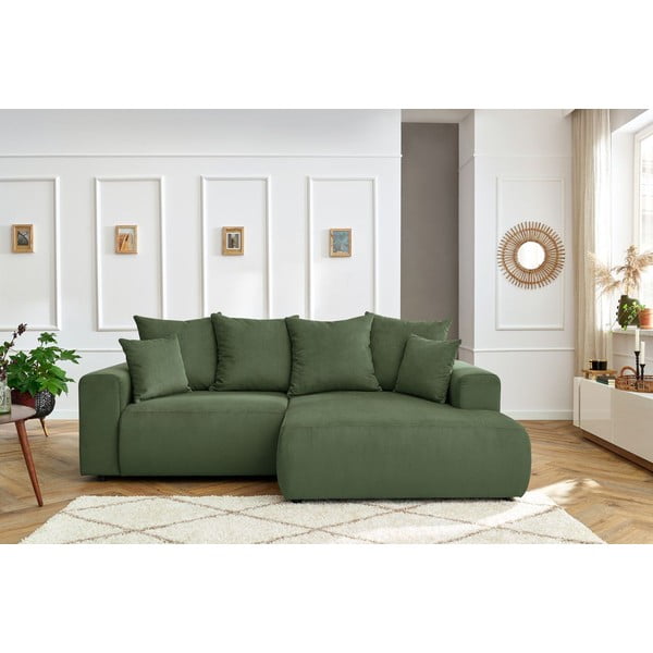 Zielony aksamitny narożnik Enjoy – Bobochic Paris-image-1