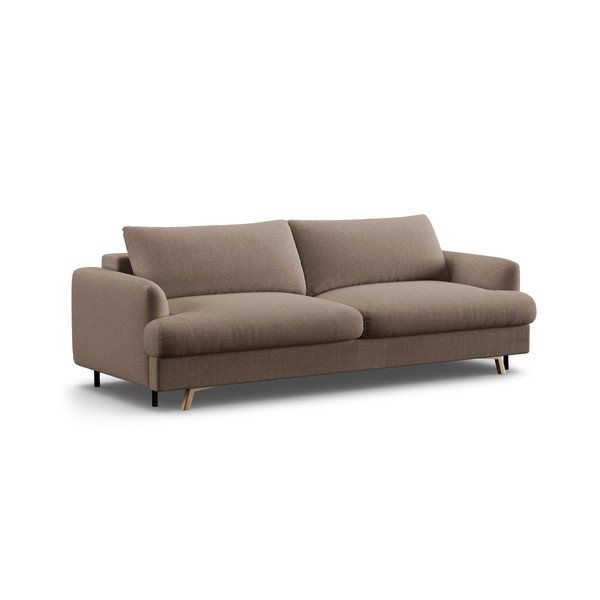 Szarobrązowa rozkładana/ze schowkiem sofa 233 cm Naomi – Micadoni 