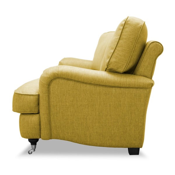 Żółta sofa 3-osobowa Vivonita William-image-4