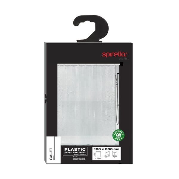 Zasłona prysznicowa 180x200 cm Galets – Spirella-image-4