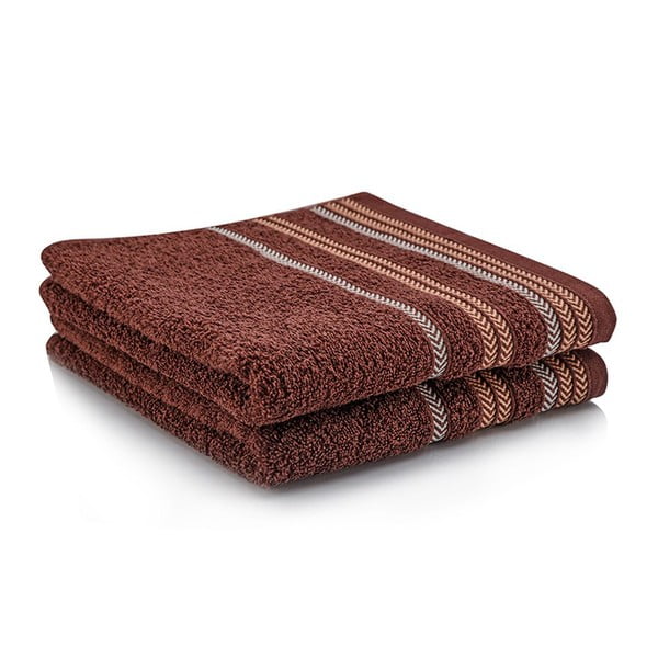 Komplet dwóch ręczników Hugo 70x140 cm, brown