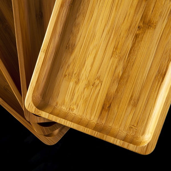 Zestaw 4 bambusowych tacek Bambum Verdure-image-3