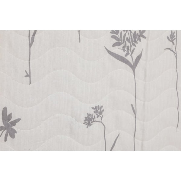 Zestaw szarej pikowanej narzuty na łóżko dwuosobowe i 2 poszewek na poduszki 200x220 cm Efil – Mijolnir-image-1