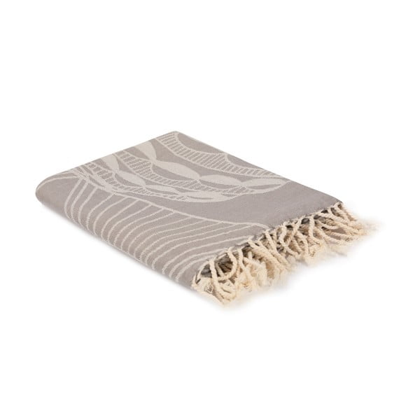 Beżowo-naturalny ręcznik plażowy 180x100 cm Hanzade − Foutastic