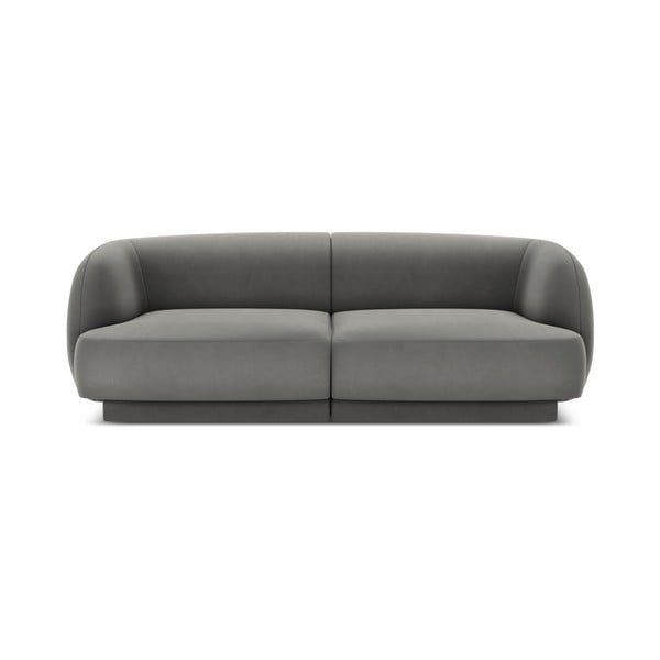 Szara aksamitna sofa 184 cm Miley − Micadoni Home