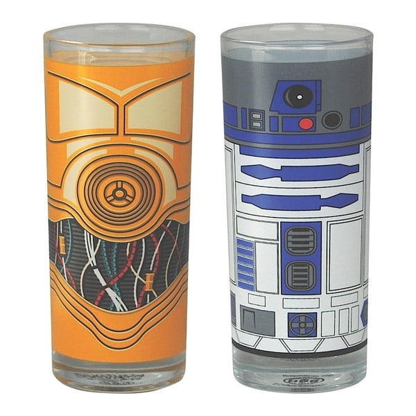 Zestaw 2 szklanek Star Wars™ R2D2 & C3PO, 300 ml