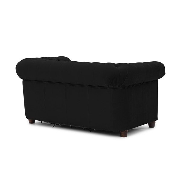 Czarna aksamitna rozkładana sofa 148 cm York Blik – Ropez-image-3