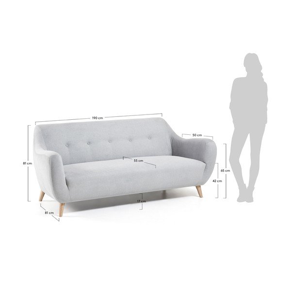 Jasnoszara sofa Kave Home Opal-image-4
