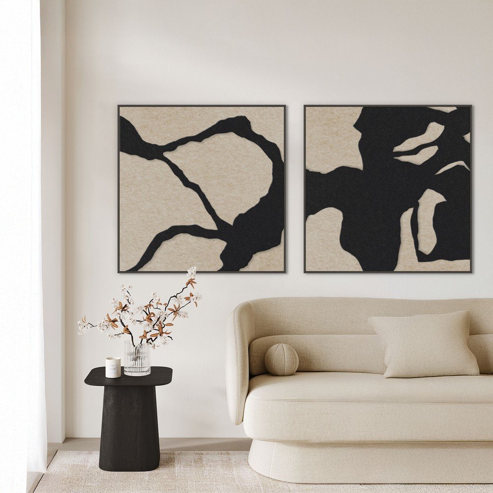 Obraz akustyczny 3D z ramą w zestawie 102x102 cm Silent Shadow 1 – Malerifabrikken (zdjęcie 3)