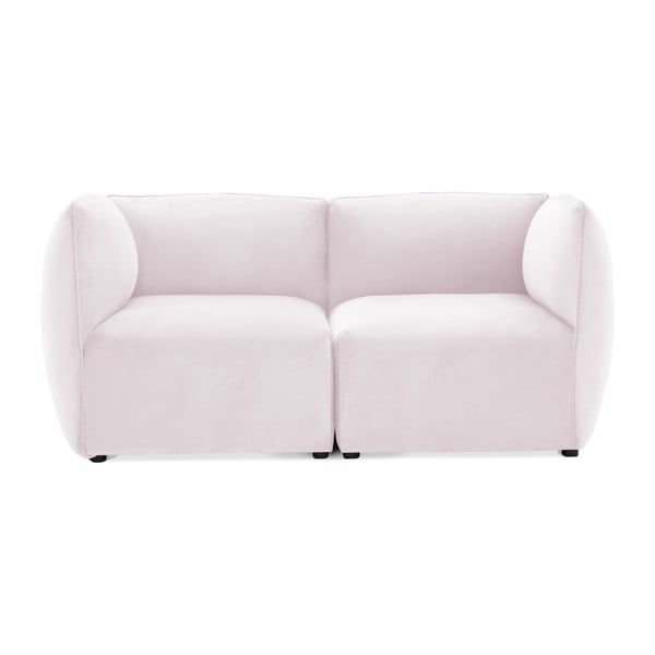 Jasnofioletowa 2-osobowa sofa modułowa Vivonita Velvet Cube