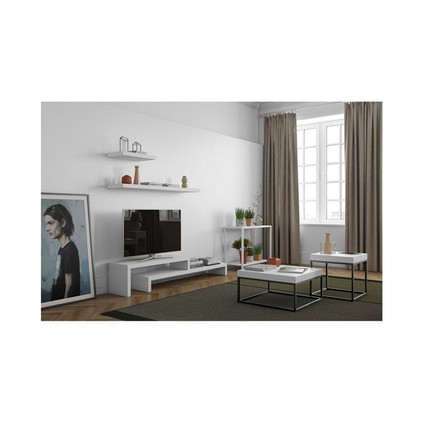 Biały stolik z czarną konstrukcją TemaHome Petra-image-3