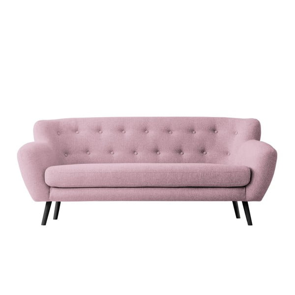 Różowa sofa trzyosobowa Kooko Home Rock