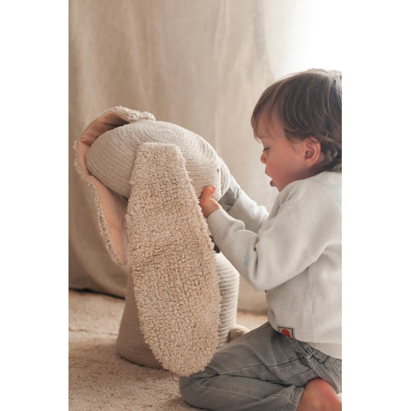 Kremowy tekstylny dziecięcy kosz na zabawki ø 25x30 cm Rita the Rabbit – Lorena Canals-image-3