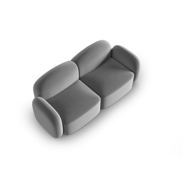 Szara aksamitna sofa 194 cm Blair – Micadoni Home-image-3