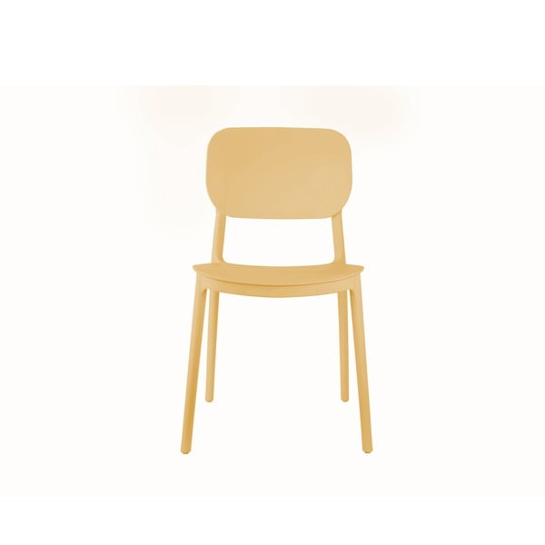 Żółte plastikowe krzesło Cheer – Leitmotiv-image-1