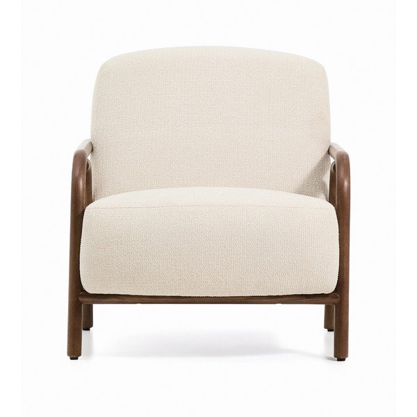 Beżowy fotel z tkaniny szenilowej Sylo – Kave Home-image-2