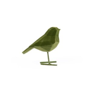Ciemnozielona figurka dekoracyjna w kształcie ptaszka PT LIVING Bird, wys. 13,5 cm