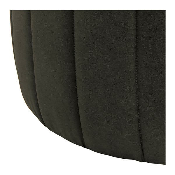 Oliwkowozielony puf z imitacji skóry Actona Doria, ⌀ 60 cm-image-2