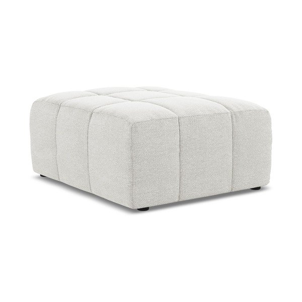 Biały podnóżek z materiału bouclé Aloha – Makamii-image-3