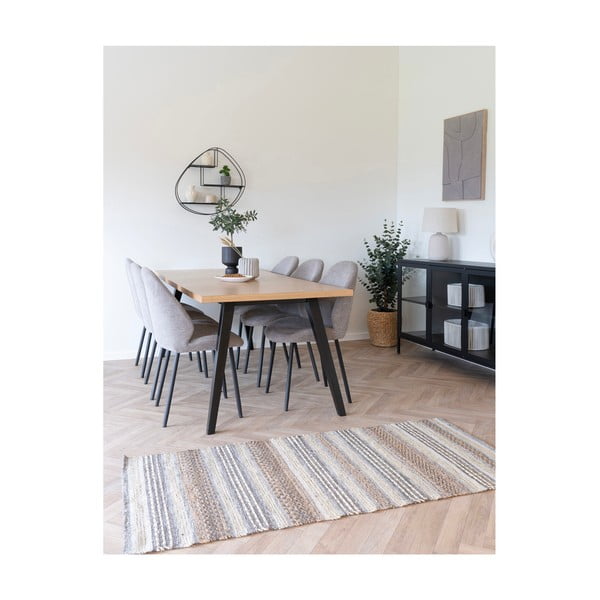 Brązowy chodnik z mieszanki juty tkany ręcznie 80x180 cm Morena – House Nordic-image-1