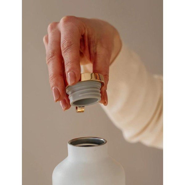 Biała butelka termiczna ze stali nierdzewnej Equa Basic Snow White, 680 ml-image-1