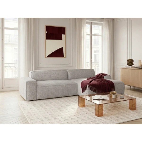 Szary rozkładany/z elektryczną regulacją siedziska narożnik (prawostronny) Abel – Bobochic Paris-image-4