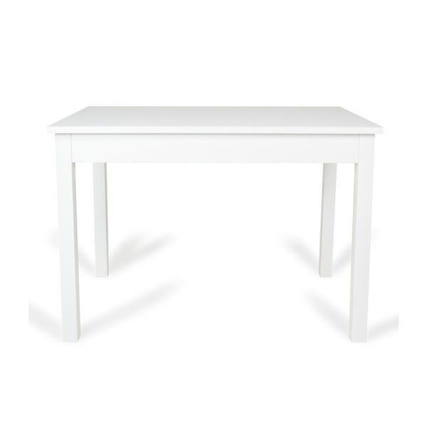 Biały stół rozkładany Global Trade David, długość 120-160 cm