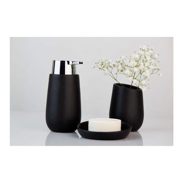 Czarna ceramiczna mydelniczka Wenko Badi-image-3