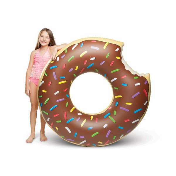 Brązowe koło dmuchane w kształcie donuta Big Mouth Inc.