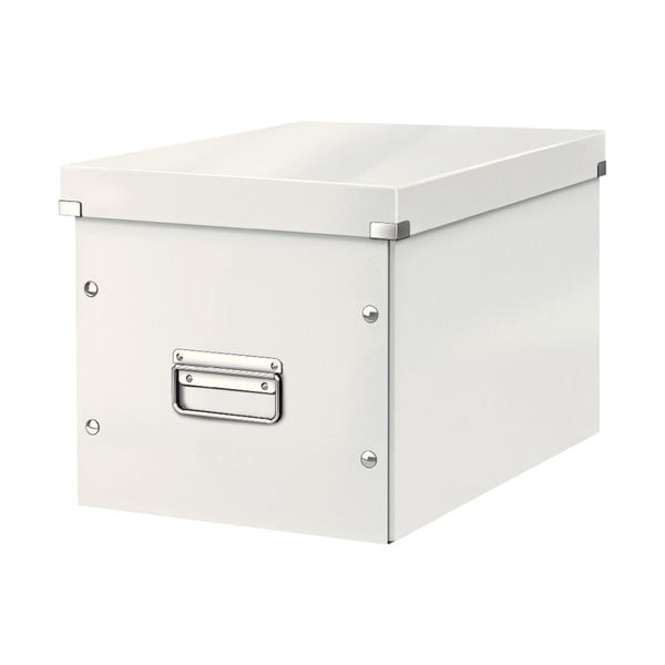 Biały kartonowy pojemnik z pokrywką 32x36x31 cm Click&Store – Leitz