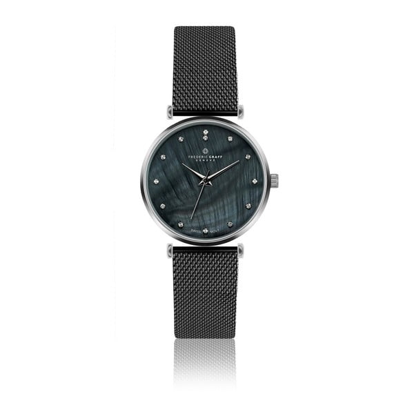 Zegarek damski z paskiem w czarnym kolorze ze stali nierdzewnej Frederic Graff Lizzo