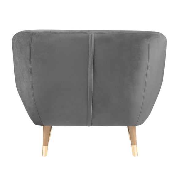 Szary aksamitny fotel Mazzini Sofas Benito-image-3