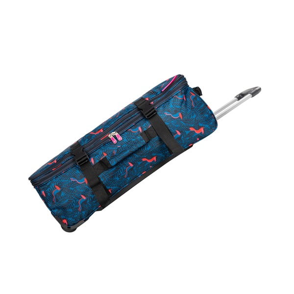 Niebieska torba podróżna na kółkach Lulucastagnette Jungle, 91 l-image-4