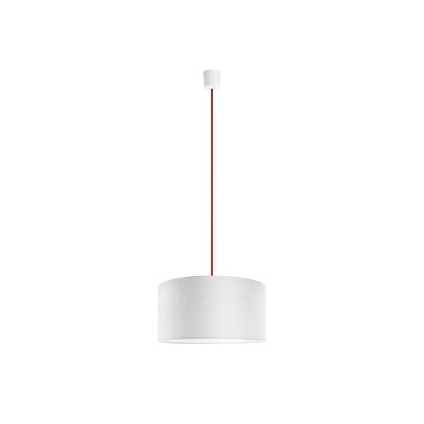 Lampa wisząca Tres 36 cm, czerwona/biała