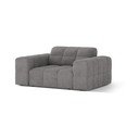Szary fotel z tkaniny szenilowej Chicago – Cosmopolitan Design