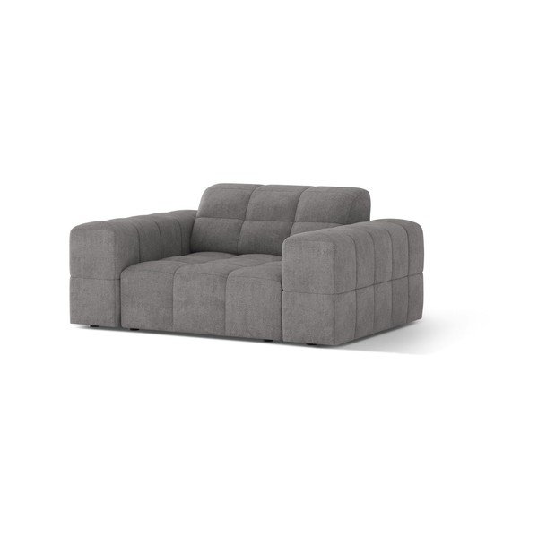 Szary fotel z tkaniny szenilowej Chicago – Cosmopolitan Design-image-1